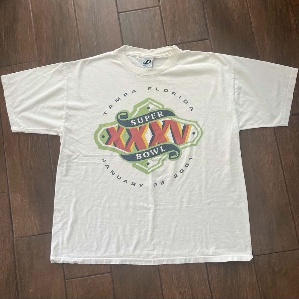 Vintage 2001 Super Bowl XXXV NFL Tee Size XXL